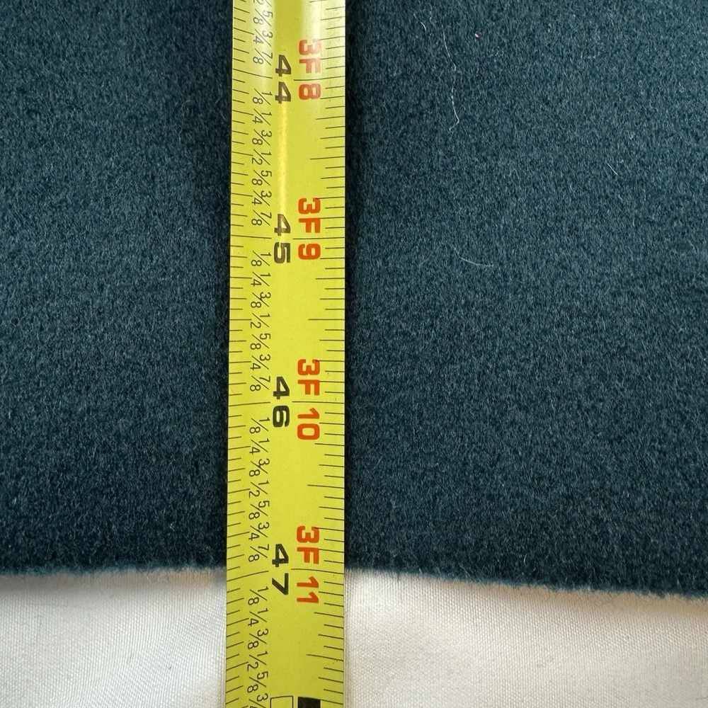 Forecaster Of Boston Wool Trench Overcoat Emerald Green Size 14 Classic Preppy - Picture 7 of 8